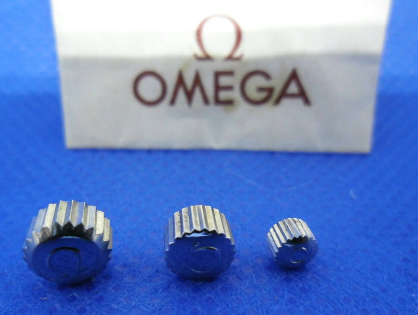Lot de 3 couronnes vintage OMEGA en acier pour montres anciennes