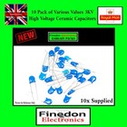 10 Stck. 10pF bis 10nF Keramikscheibe 3kV Hochspannungskondensator 25 Werte