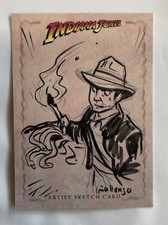 Zack Giallongo snakes torch  - Indiana Jones Heritage Sketch card 2008
