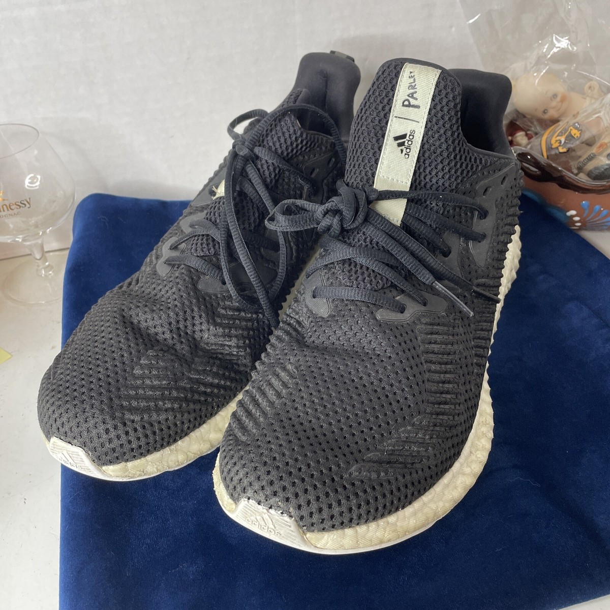 Adidas AlphaBoost Parley Mens Sneakers Running Athletic Shoes Sz 14 Black EF1162 adidas Parley x AlphaBoost Core Black for Sale  main image 3