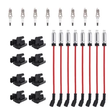 Ignition Coil & Spark Plug & Wire Set For Chevrolet Avalanche 1500 V8 2002-2006