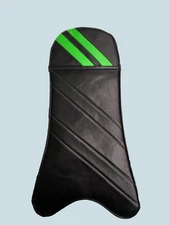 WING KART SEAT PAD KART PADDED VINYL CARBON FIBER SEAT PAD ADULT SIZE LIMEGR/BLK
