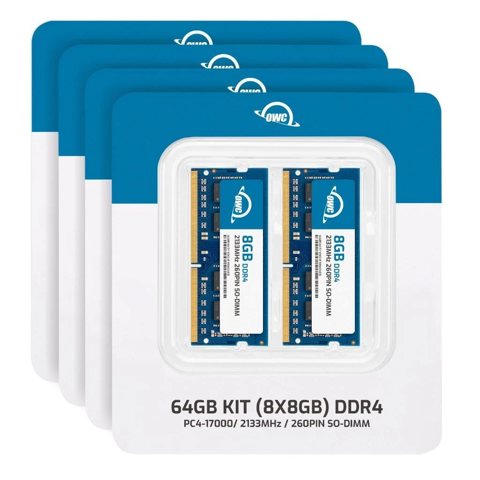 OWC 64GB (8x8GB) DDR4 2133MHz 2Rx8 Non-ECC SODIMM 260pin Memory RAM - Image 2 of 4