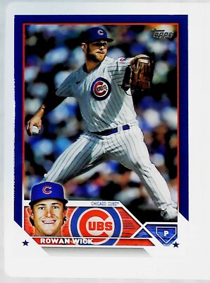 2023 Topps Update BLUE PARALLEL US170 ROWAN WICK CHICAGO CUBS