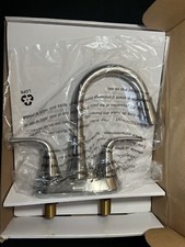 Focus Faucet Bay Two Handle 4in. Center set Led High Arc Bathroom Faucet