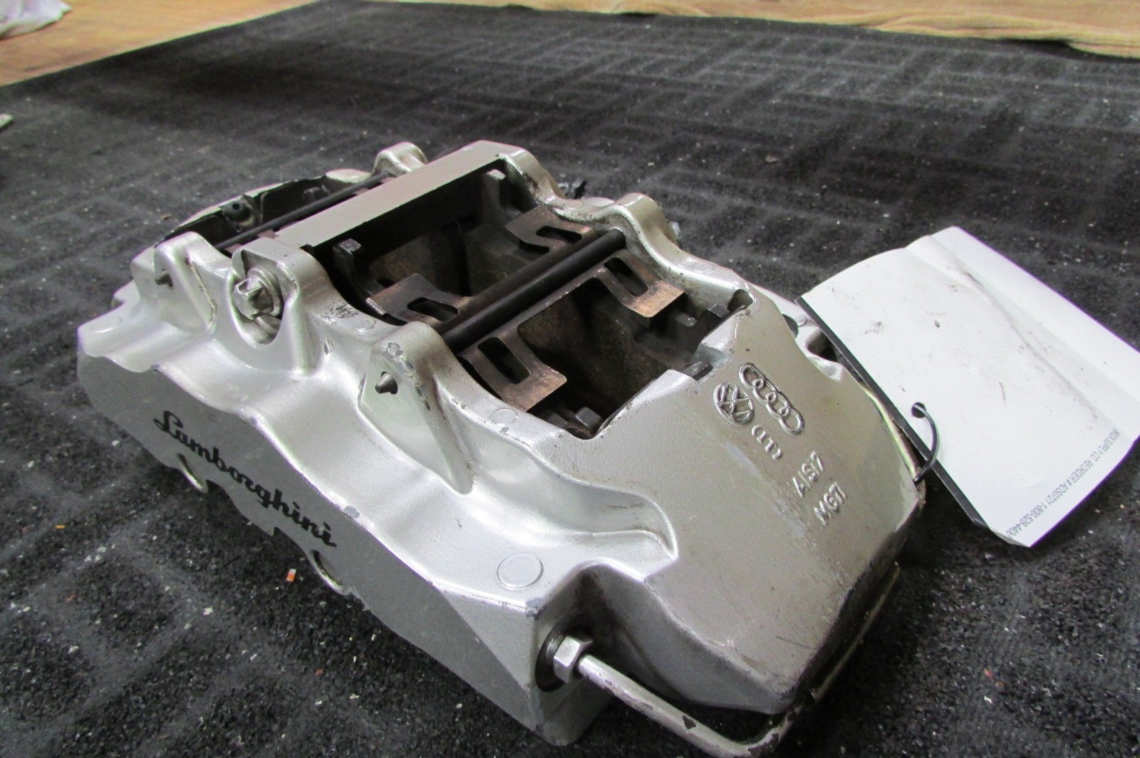 Lamborghini Gallardo, LH, Left Front Caliper, Grey, Used, P/N 400615105B