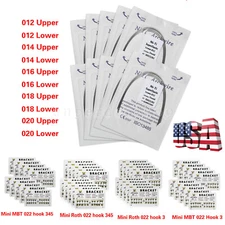 Dental Orthodontic Bracket Braces 022 / Super Elastic Niti Round Arch Wires USA