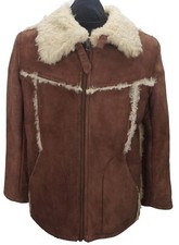 Type B3 Original Sheep Skin Fur Leather Aviator Bomber jacket size Medium