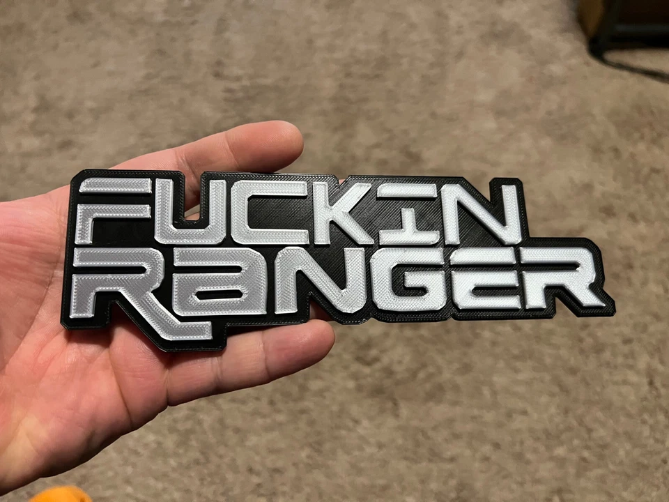 Par de emblemas personalizados Ford Fuckin Ranger - Par Danger Ranger Foto 3 de 4