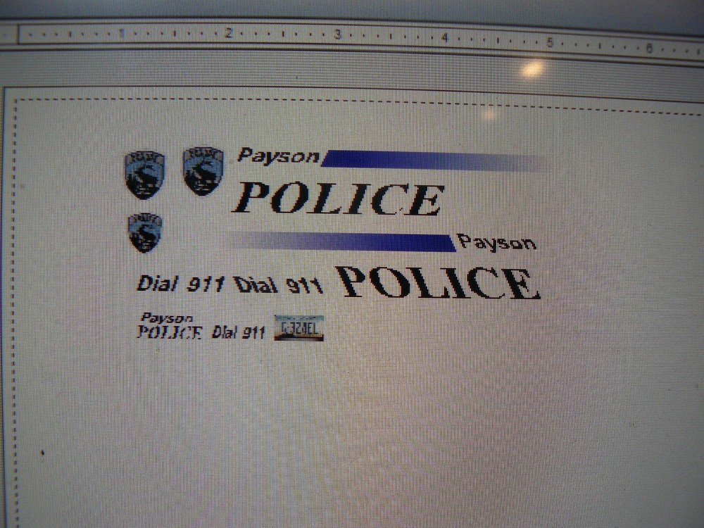 Payson Arizona Police Car Decals 1: 24  white car