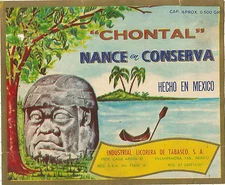 Label-CHONTAL,Industrial Licorera del Tabasco,MX, Maya Mexico liquor =melaneybuy