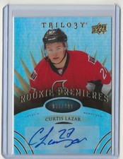 14-15 2014-15 Upper Deck Trilogy #146 Curtis Lazar AUTO 036/399 Rookie Ottawa