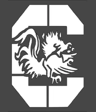 6"x7" Clear Plastic Stencil - Gamecocks (SD460)*****