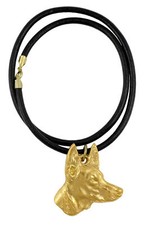 Pharaoh Hound, Kelb tal-Fenek - Dog necklace, gold-plated pendant for dog fan, u