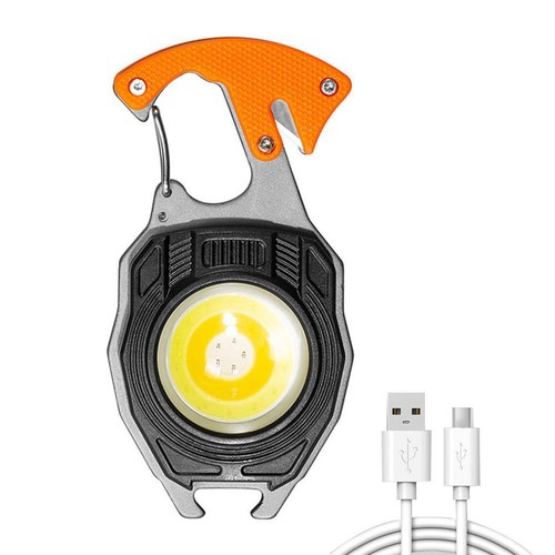 3 Gears Key Lights Portable Cob Work Lights Waterproof for Traveling (Orange)