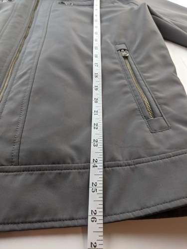 Wilsons Leather Jacket Men M Gray Removable Hood Lined Outerwear Outdoor Classic - Picture 11 of 13