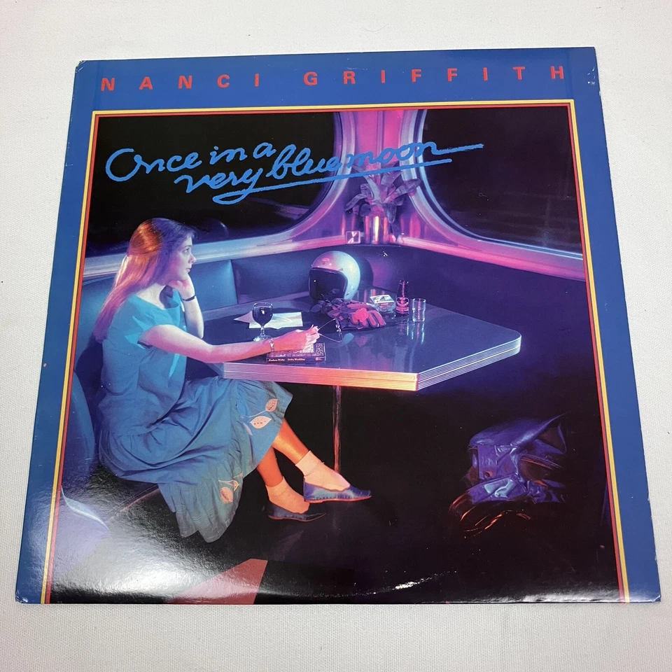 Nanci Griffith - Once In A Very Blue Moon - Vinyl LP Album Record 1984 - Image 2 of 4