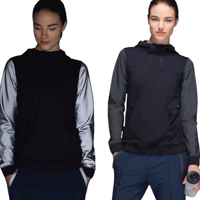 Lululemon Fleet Street Yale Crew Reflective Hoodie Pullover Size 6