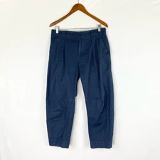 AYR The Bam Baby Barrel Pant in Prussian Pleated Size 8 High Rise