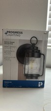 1-Light 8.75 in. Matte Black Outdoor Wall Lan...