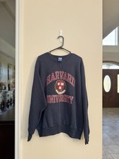 Vintage 90s Champion Harvard University Crewneck Sweatshirt XL USA Made Navy