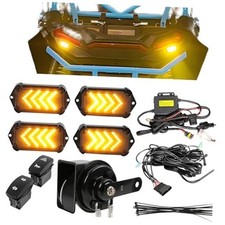 UTV Turn Signal Kit with Horn,Pre-Wired, Plug and Play ATV Standard Blinkers