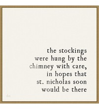 Amanti Art Framed Canvas Wall Art 22x22 Simple Christmas Cream by Laura Marshall