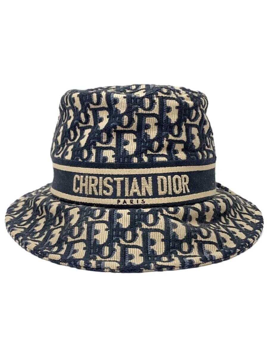 Chapeau seau oblique Christian Dior coton neuf motif all over femme 11DOB923I1