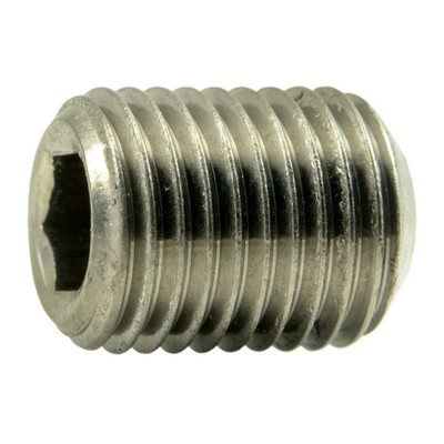 3/8''-24 x 1/2'' 18-8 Stainless Hex Socket Headless Set Screws (10 pcs.)