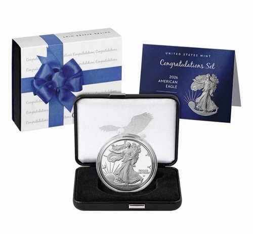 2026 Proof 1 oz Silver Eagle – US Mint Congratulations Set – Philadelphia Mint