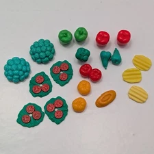 Play Food Vegetable Fruit Set Toy Kitchen Accessories Pretend Play Dollhouse