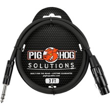 Pig Hog Solutions TRS M to XLR F Balanced Adapter Cable 3 ft.
