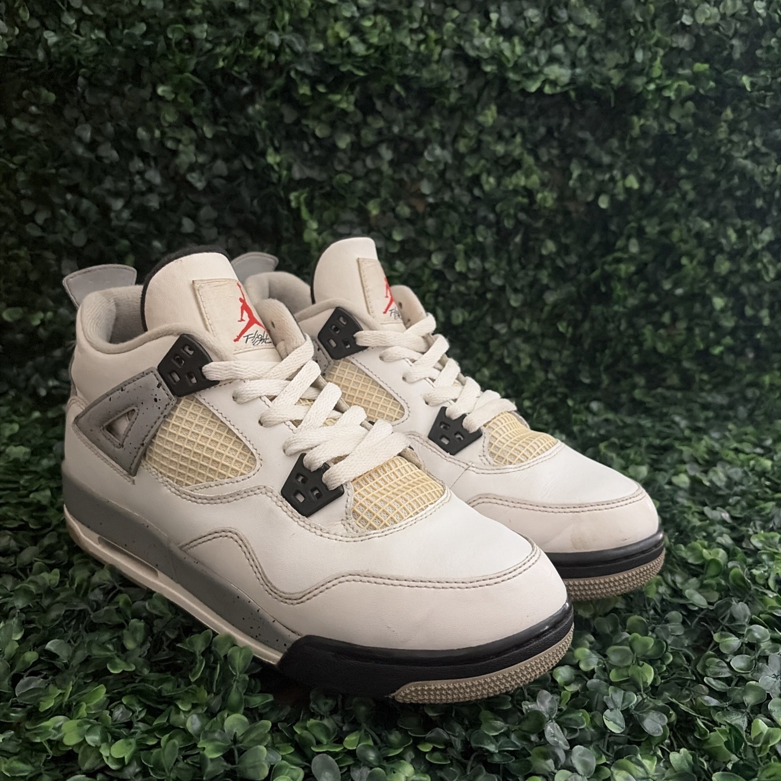 Nike Air Jordan 4 Big Kid’s (GS) Retro OG Mid White Cement 2016 Shoes US Size 7Y thumbnail 8