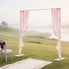 10ft x10 ft Heavy Duty Stand Photography Backdrop Background for Wedding Silver