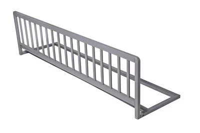 Safetots Bed Rail Wood, Wooden Bed Guard, Grey, 110cm Wide x 38cm High