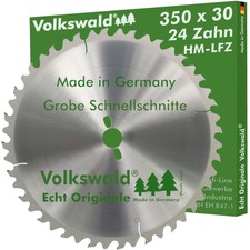 Volkswald&reg; HM-S&auml;geblatt LFZ 350 x 30 mm Z= 24 Brennholz Tischkreiss&auml;ge