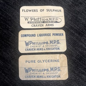 Vintage Chemist Labels | eBay UK