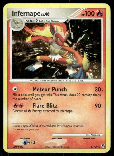 Infernape Diamond and Pearl [5/130] Holo Rare Holofoil HP Pokemon