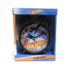 Hot Wheels Desk Twin Bell Alarm Clock Battery Operated Analog Display