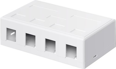 Goobay Keystone-Leergehäuse Patchpanel, Snap-In, 180° Kabelführung, Wandmontage