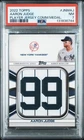 PSA 7 NM 2022 TOPPS PLAYER JERSEY COMMEMORATIVE MEDALLION #JNMAJ AARON JUDGE MVP