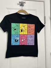 Looney Tunes Bugs Bunny Graphic Youth T Shirt Black Size M
