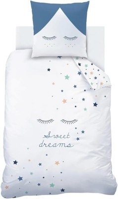Sterne Mädchen-Bettwäsche Set · Kinderbettwäsche Sweet Dreams · Wende Motiv Wimp