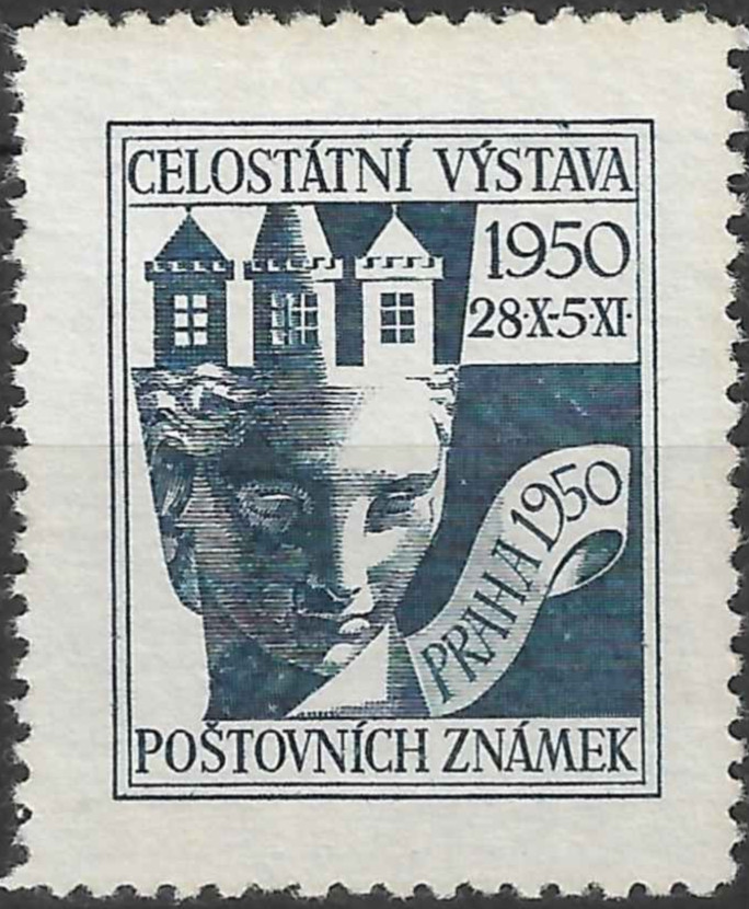 Czechoslovak Cinderella Poster Stamp 1950 National Philatelic Exhibition