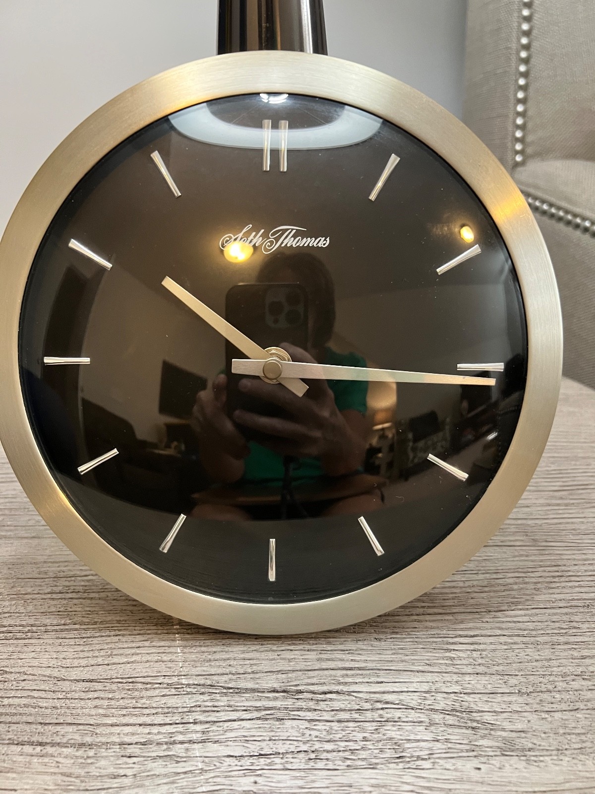 Seth Thomas Wall Quartz Clock 8 . 5 Black Silver Domed Glass Modern Minimalist EUC photo Seth Thomas Wall Quartz Clock 8 . 5 Black Silver Domed Glass Modern Minimalist EUC featured image