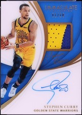 2018 Panini Immaculate Collection Stephen Curry Patch Auto Premium Edition #/14