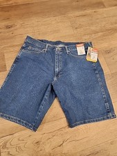Sz 34 Wrangler  Men's Relaxed Fit Five Pocket Denim Short, Medium Stone