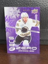 2024-25 UD Ice Subzero Rookie Justin Brazeau, 28/699. Card SZ-BR. rookie card picture