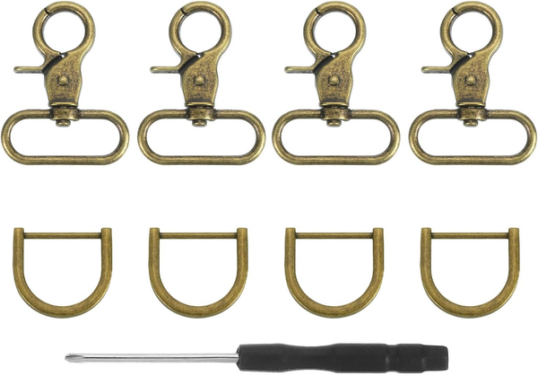 4 StüCk Metall Karabinerhaken SchlüSselanhäNger, 32Mm Swivel Trigger VerschlüSse-image
