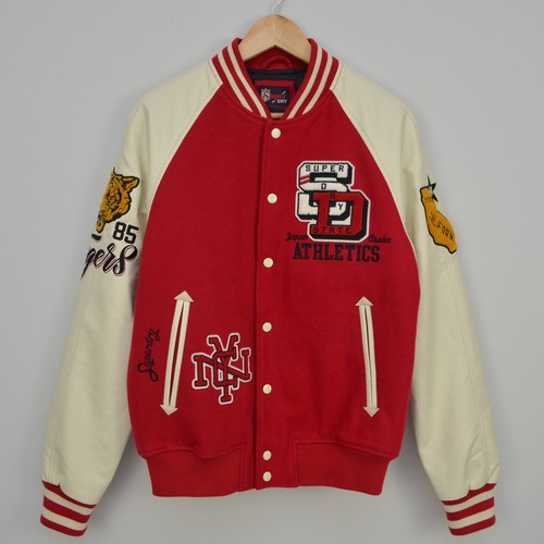 Superdry College Varsity Patched Bomber Jacket Mens Size S Small